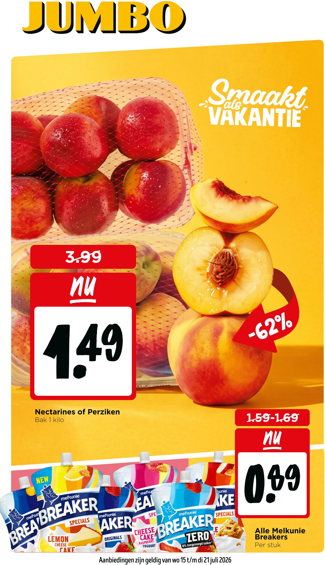 Folder Jumbo - Jumbo actiefolder - week 29 - 15 juli t/m 21 juli 2026 - Pagina 1 11 jul., 2026 - 19 jul., 2026