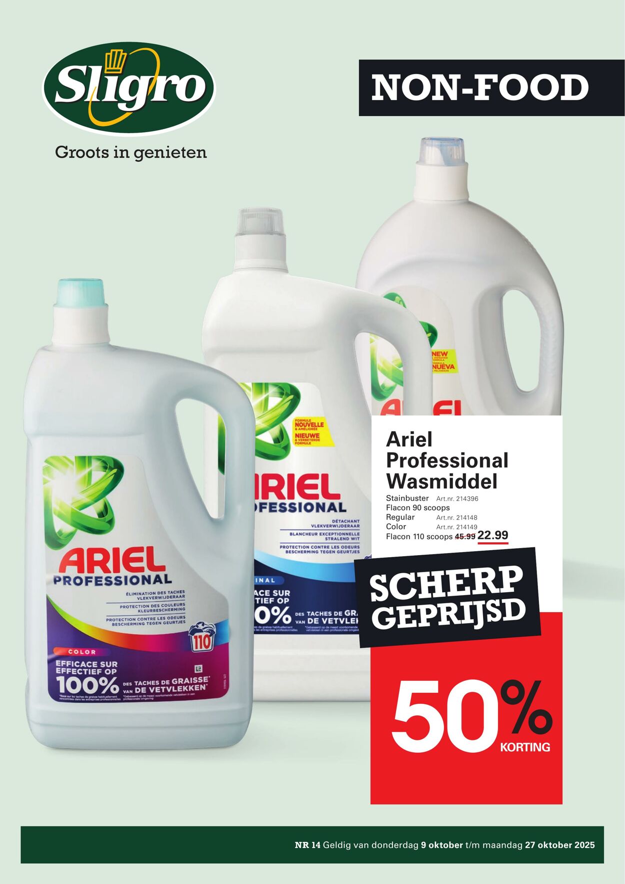 Folder Sligro 09.10.2025 - 27.10.2025