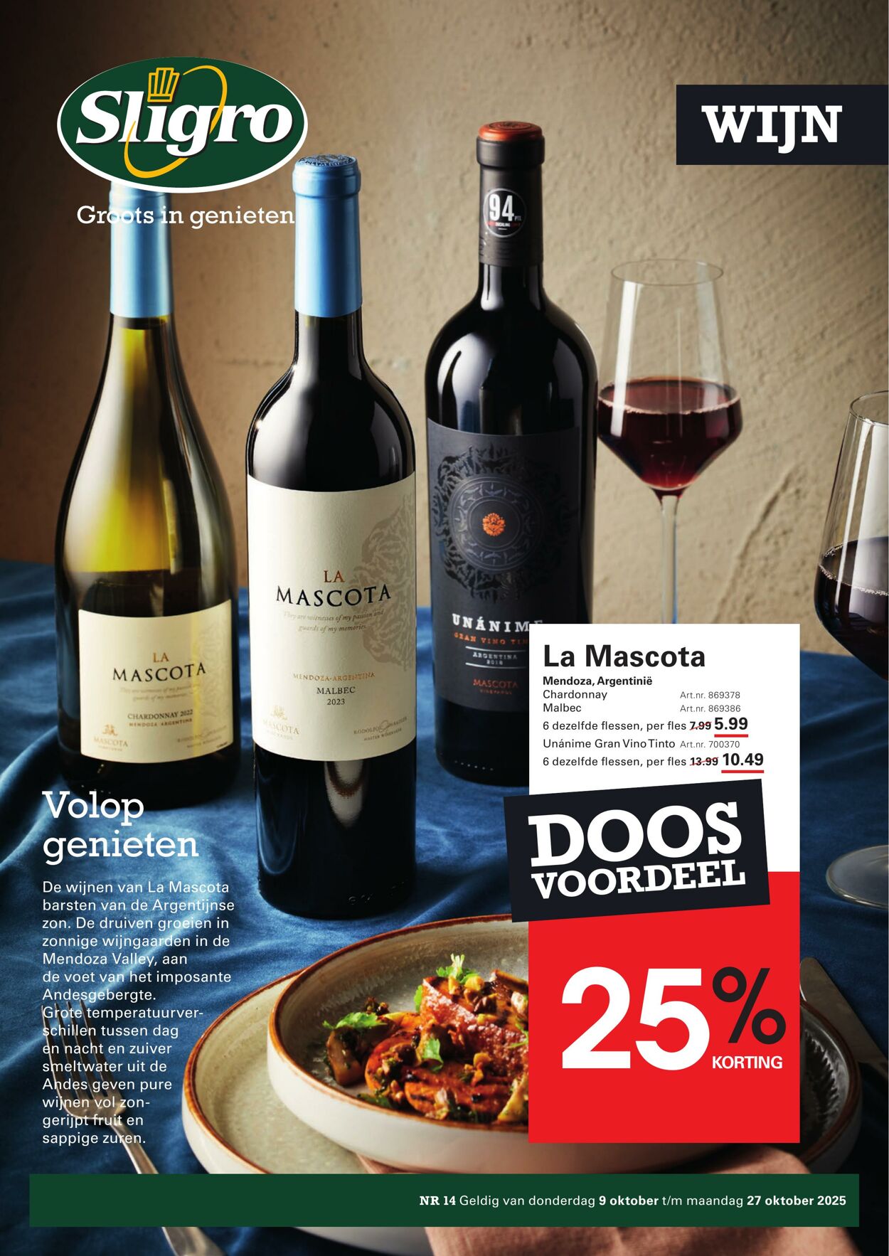 Folder Sligro 09.10.2025 - 27.10.2025