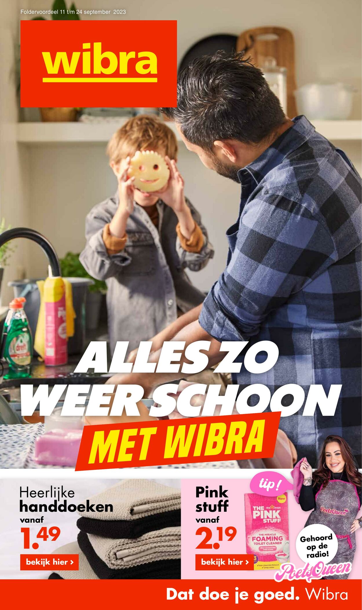 Folder Wibra - Wibra week 37 2023 NL schoonmaak 11 sep., 2023 - 24 sep., 2023