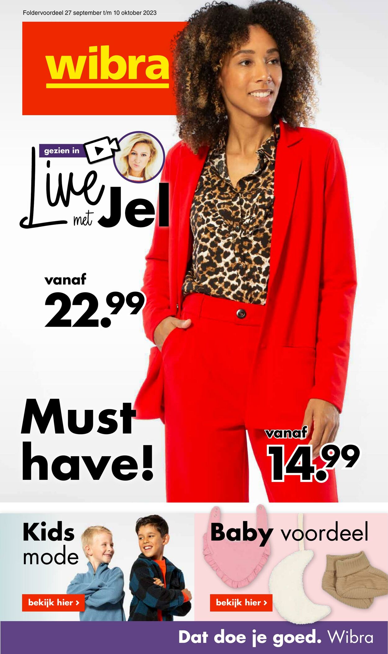Folder Wibra - Wibra week 39 2023 NL kleding 27 sep., 2023 - 10 okt., 2023